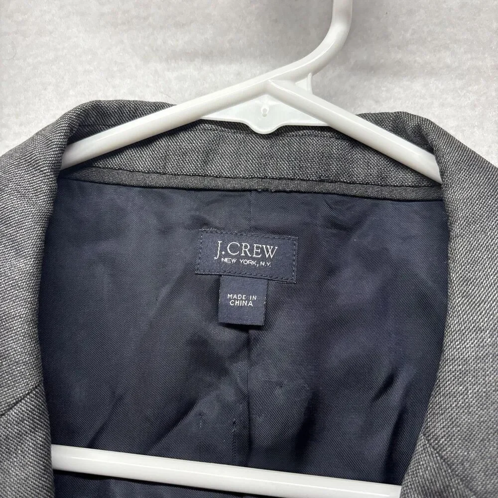 J. CREW Gray Ludlow Blazer Jacket Tollegno 1900 Italian Fabric Size 42L